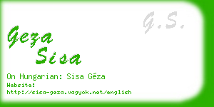 geza sisa business card